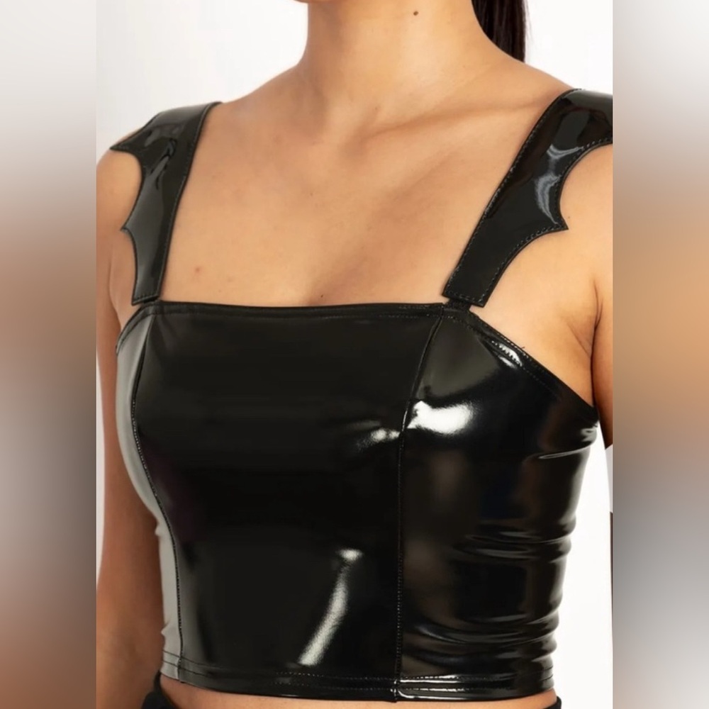 BlackMilk Clothing Batwing PVC Bustier Crop - LIMITED - NWT - Size XXL